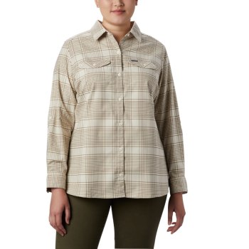 Columbia Silver Ridge Long Sleeve Flannel Top Plus Size, Camisa Multicolor Para Mujer | 796148-VOX